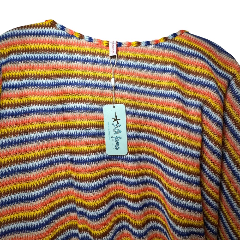 NWT  LULI FAMA Miami Chevron print‎ Cabana V-neck Swimsuit Cover-up Size M - Picture 10 of 12